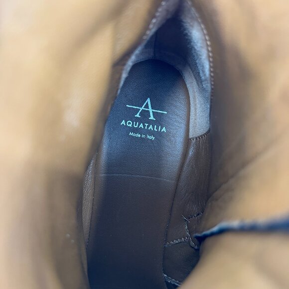 AQUATALIA Women's Black Ulysses Patent Leather Fall Ankle Booties Shoes Size 8.5 - Picture 10 of 10